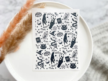 Halloween Themed Water Transfer | Magic Transfer | Water Soluble Image Transfer for Polymer Clay